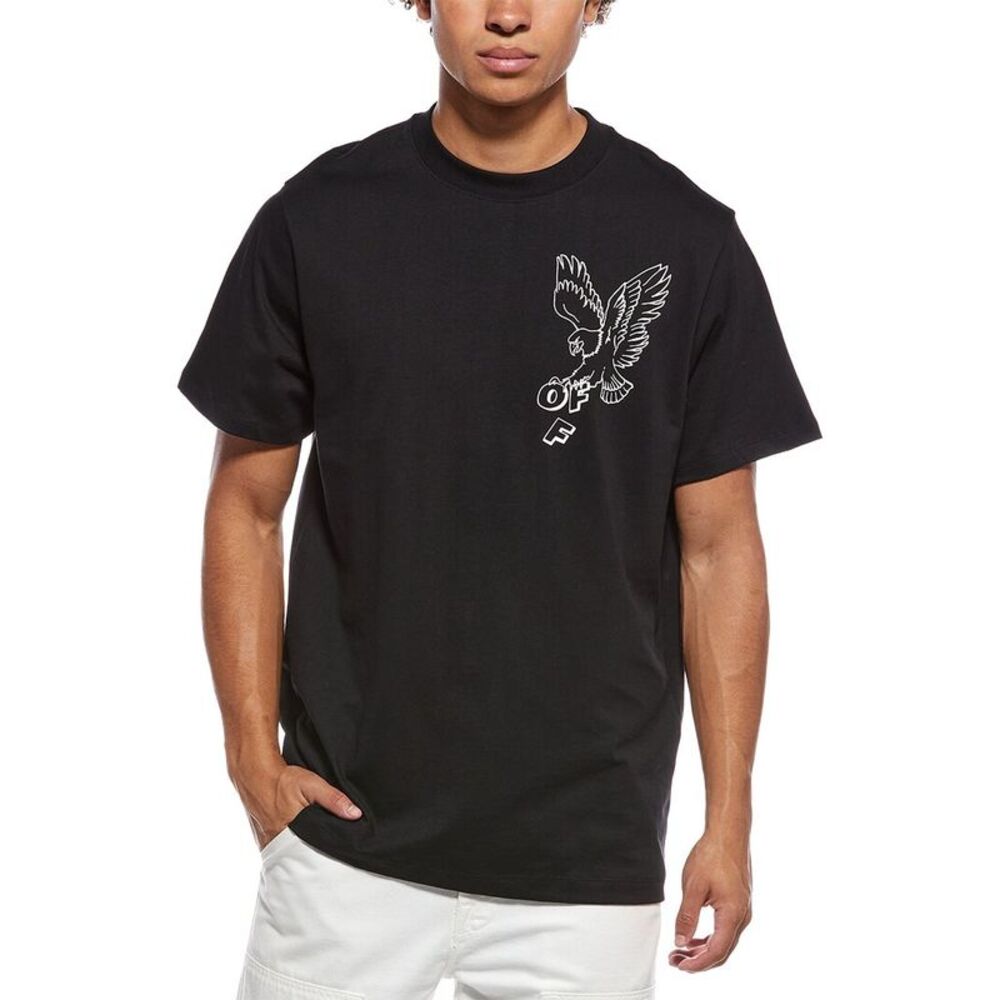 Off-White™ Mens  Slim Fit Eagle Arrow T-Shirt, Black